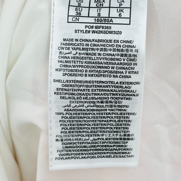 NWT GUESS Chameleon Camo Orange White Smocked High Low Maxi Dress Size S - Picture 7 of 8